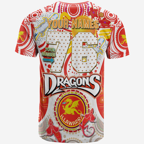 st-george-rugby-t-shirt-custom-st-george-illawarra-dragons-mascot-with-aboriginal-art-personalised-player-and-number-t-shirt
