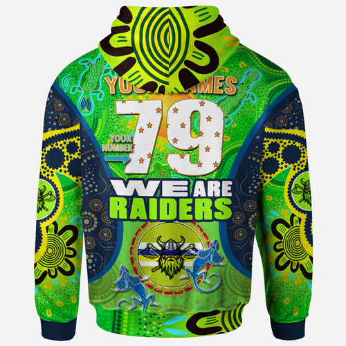 raiders-rugby-hoodie-custom-we-are-raiders-mascot-with-aboriginal-art-hoodie