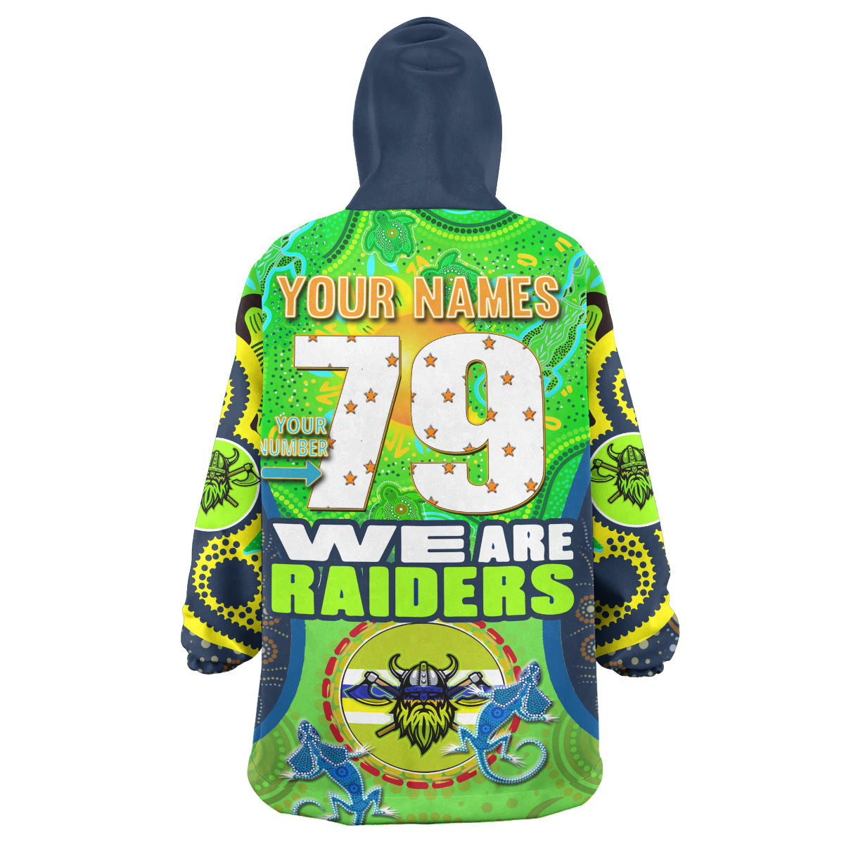 raiders-rugby-snug-hoodie-custom-we-are-raiders-mascot-with-aboriginal-art-oodie-blanket