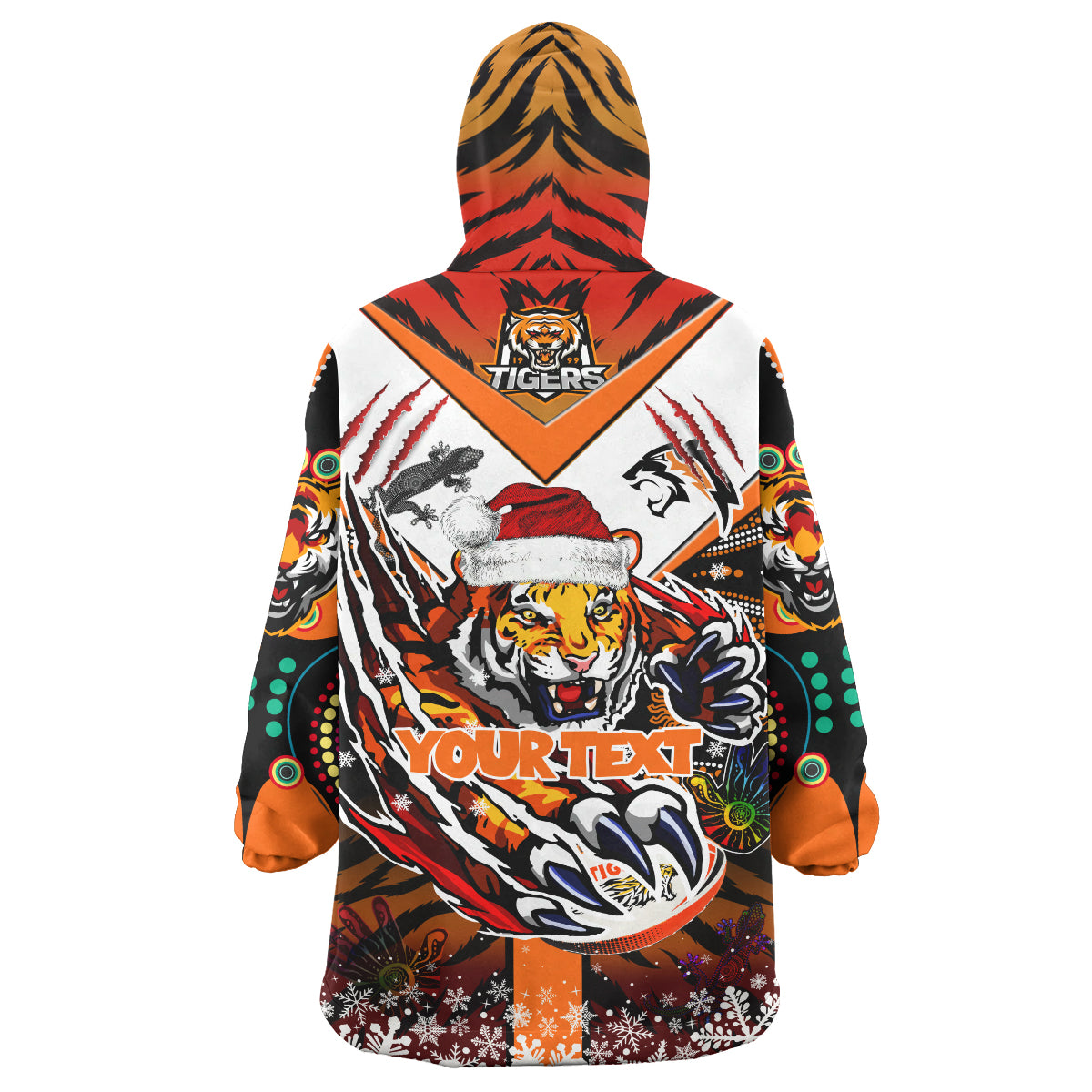 tigers-rugby-christmas-snug-hoodie-custom-merry-tigers-christmas-indigenous-wearable-blanket-hoodie