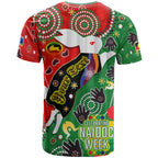 rabbitohs-rugby-naidoc-week-custom-watercolour-dot-painting-t-shirt-rabbitohs-getting-up-standing-up-showing-up