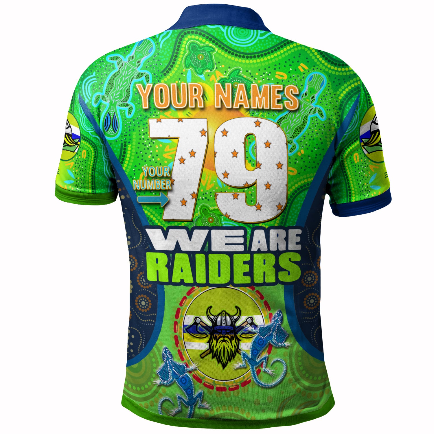 raiders-rugby-polo-shirt-custom-we-are-raiders-mascot-with-aboriginal-art-polo-shirt