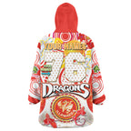 st-george-rugby-snug-hoodie-custom-st-george-illawarra-dragons-mascot-with-aboriginal-art-personalised-player-and-number-oodie-blanket