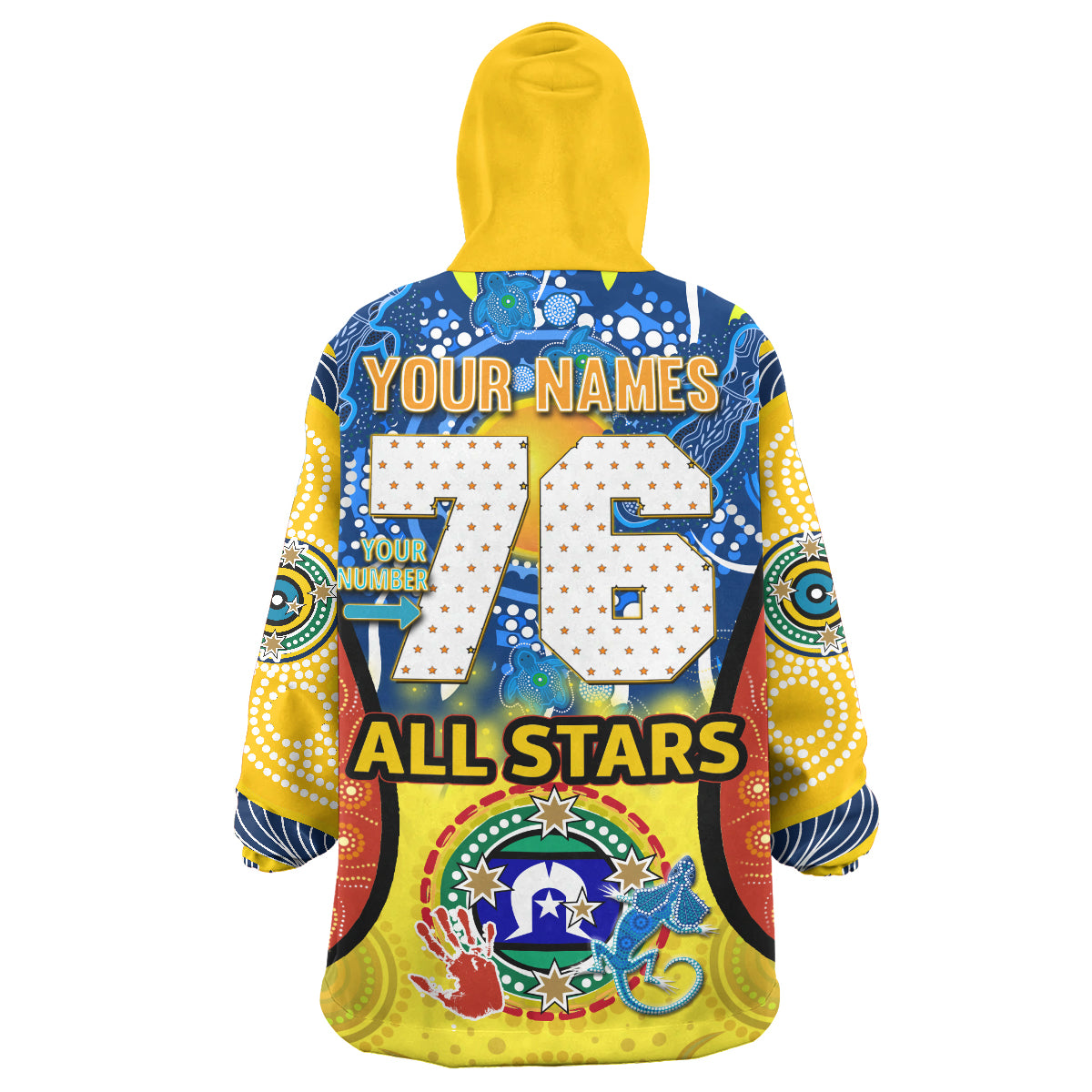 indigenous-all-stars-rugby-league-snug-hoodie-custom-indigenous-dreamtime-team-with-didgeridoo-and-aboriginal-flag-oodie-blanket