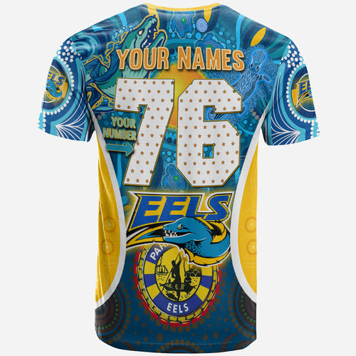 parramatta-eels-rugby-t-shirt-custom-eels-mascot-with-aboriginal-art-personalised-player-and-number-t-shirt