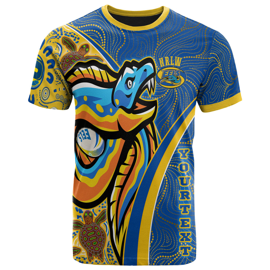 nrlw-eels-rugby-t-shirt-custom-indigenous-parramatta-eels-with-turtles-and-rugby-ball-aboriginal-style-woman-t-shirt