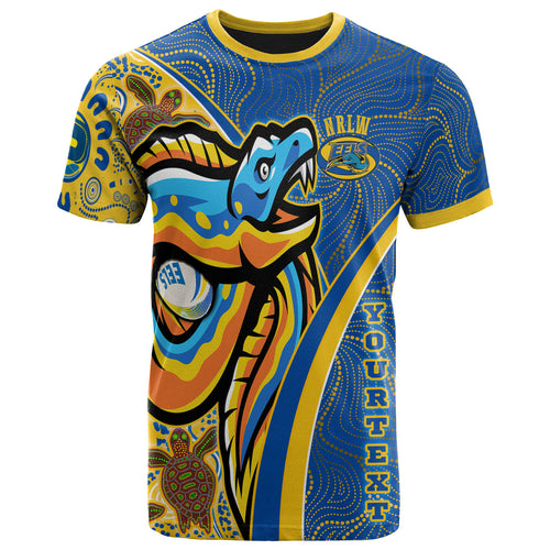 nrlw-eels-rugby-t-shirt-custom-indigenous-parramatta-eels-with-turtles-and-rugby-ball-aboriginal-style-woman-t-shirt