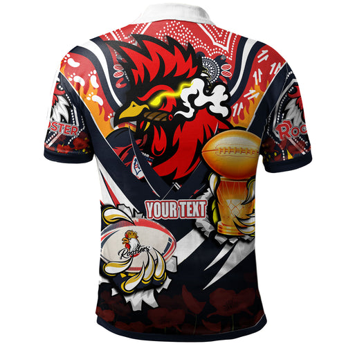roosters-premierships-rugby-polo-shirt-custom-go-roosters-super-champion-claw-scratch-aboriginal-culture-polo-shirt