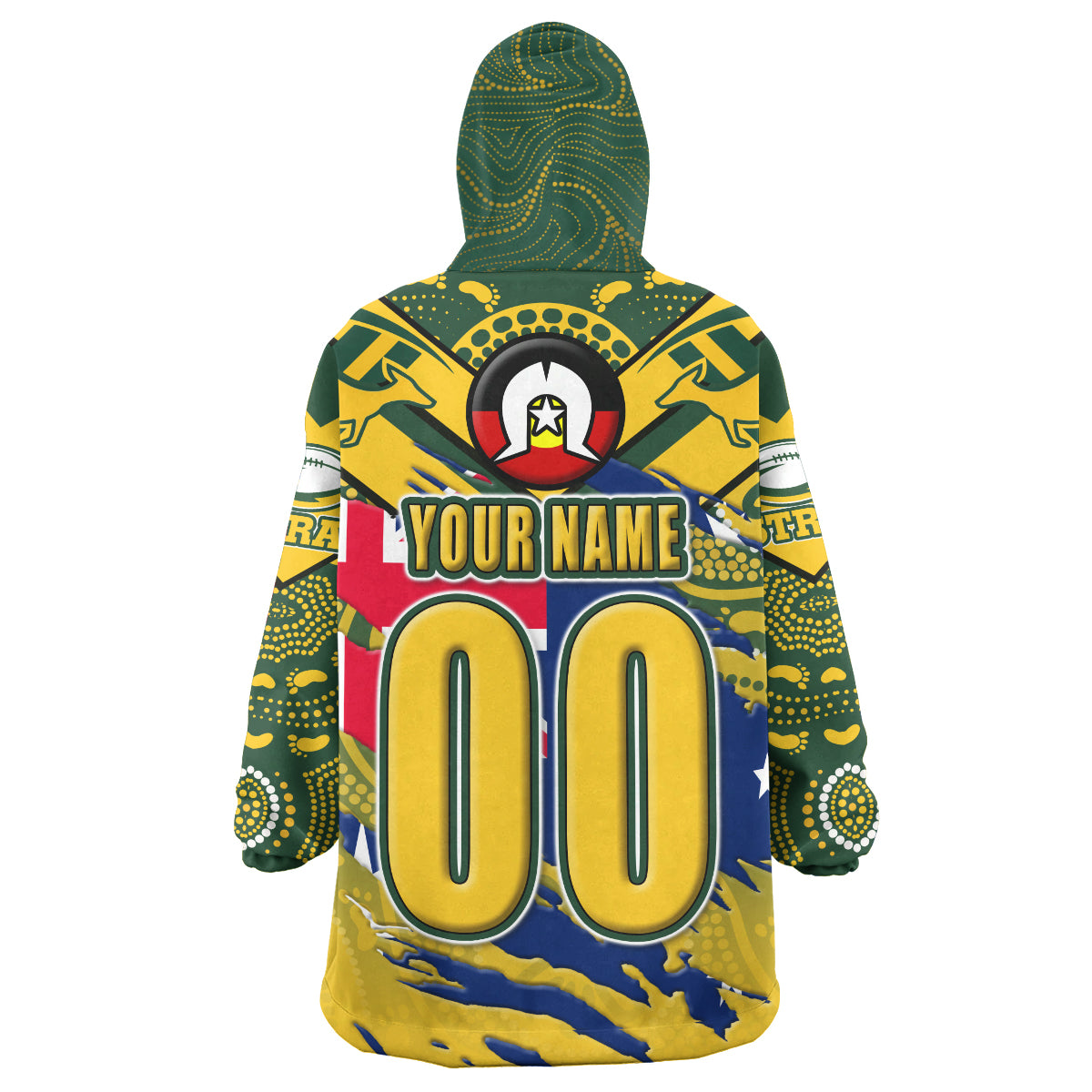 australia-national-rugby-league-team-snug-hoodie-custom-faster-harder-stronger-kangaroos-squad-aboriginal-pride-oodie-blanket