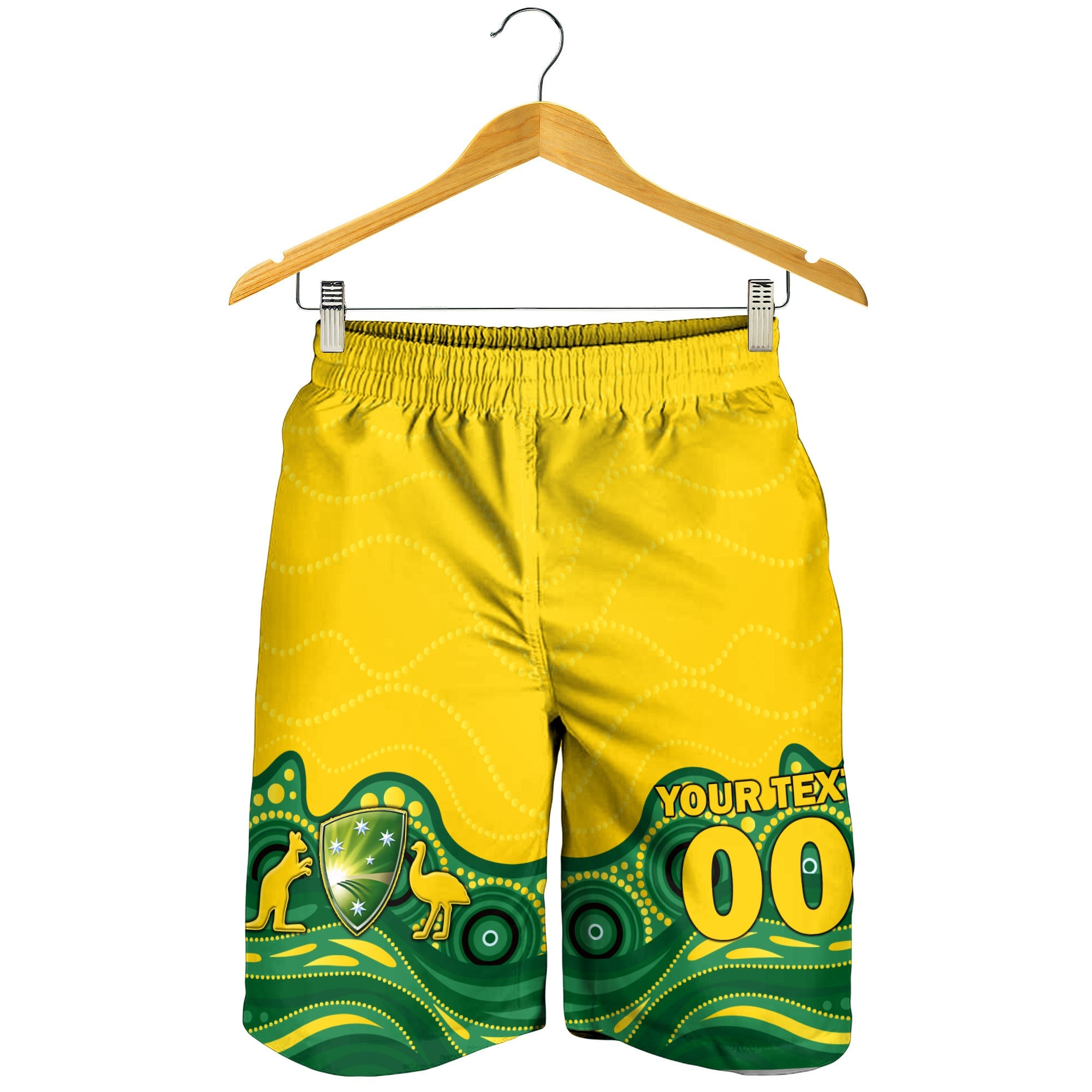 (Custom Peronalised) Australia Cricket Aboriginal Pattern Men Short - LT2