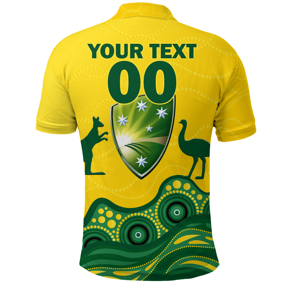 (Custom Personalised) Australia Cricket Aboriginal Pattern Polo Shirt - LT2