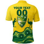 (Custom Personalised) Australia Cricket Aboriginal Pattern Polo Shirt - LT2