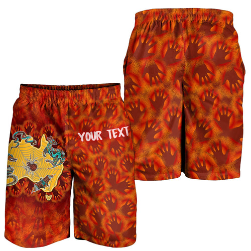 custom-aboriginal-mens-shorts-australia-map-hand-patterns-spider-web