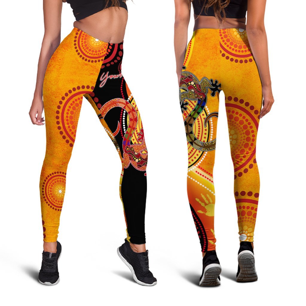 aboriginal-personalised-leggings-couple-aboriginal-lizards