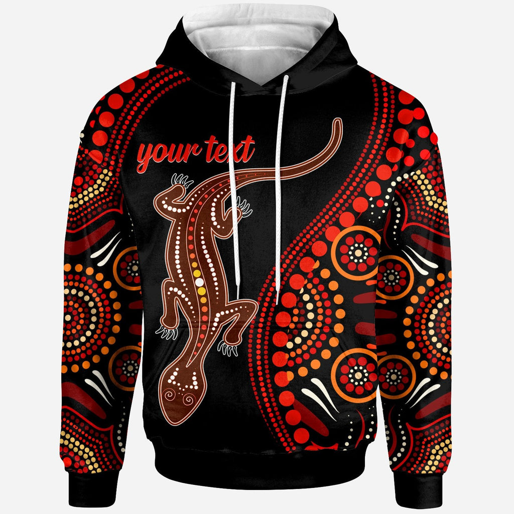 aboriginal-personalised-hoodie-aboriginal-lizard-with-dot-painting-patterns