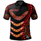 aboriginal-personalised-polo-shirt-aboriginal-boomerangs-with-dot-painting-pattern