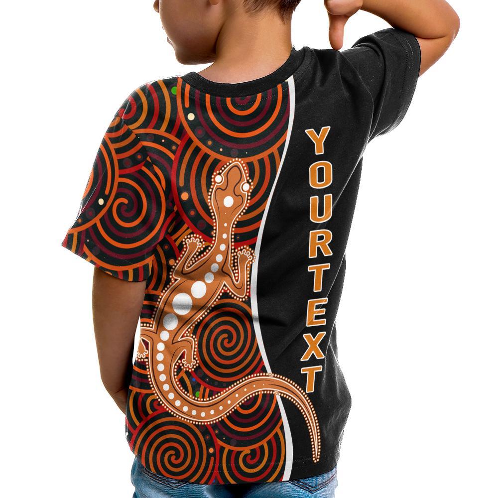 aboriginal-personalised-kid-t-shirt-indigenous-lizard-dreaming