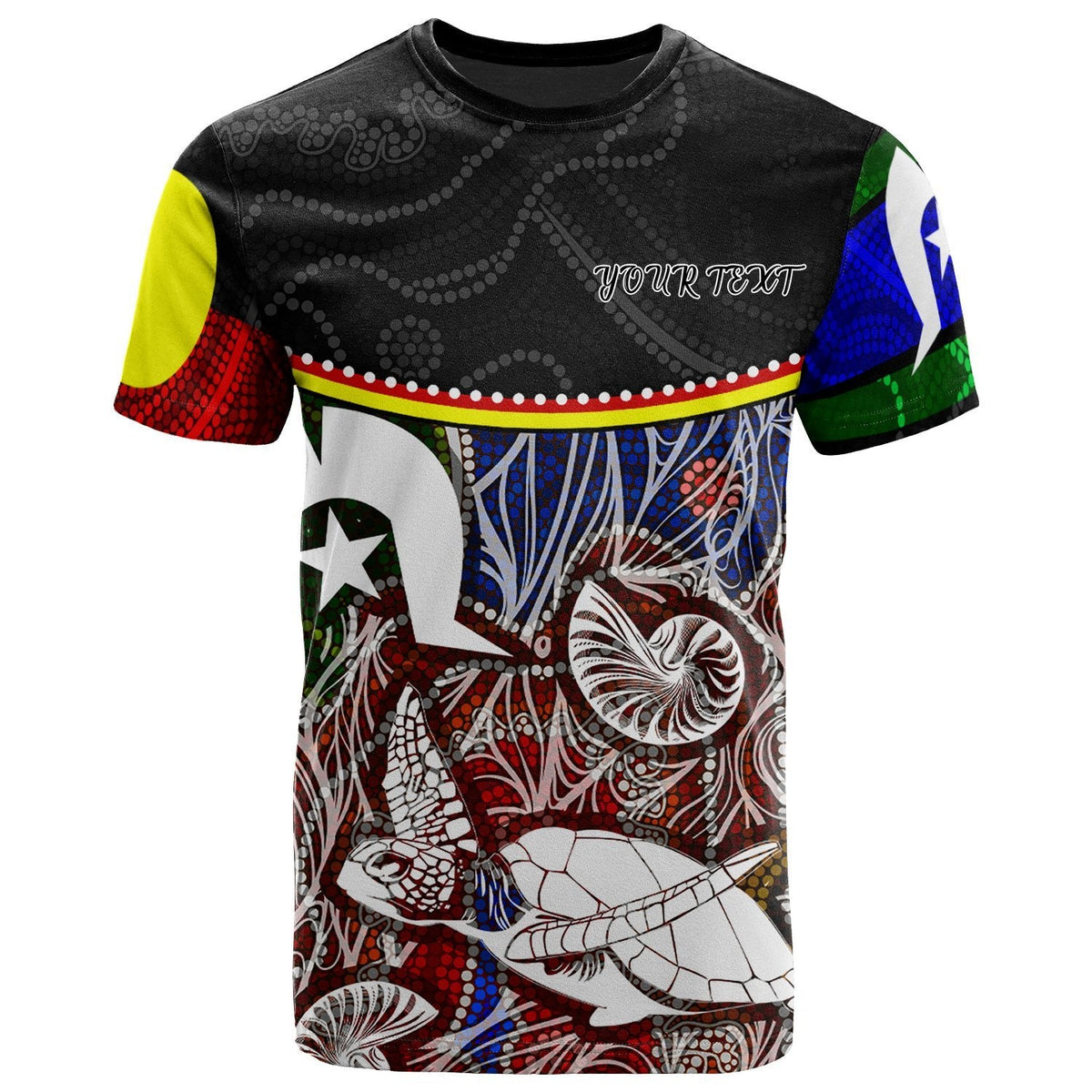 personalised-t-shirt-aboriginal-dot-in-naidoc-week-style