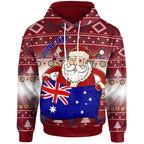 christmas-personalised-hoodie-australia-santa-claus-hold-the-flag-red