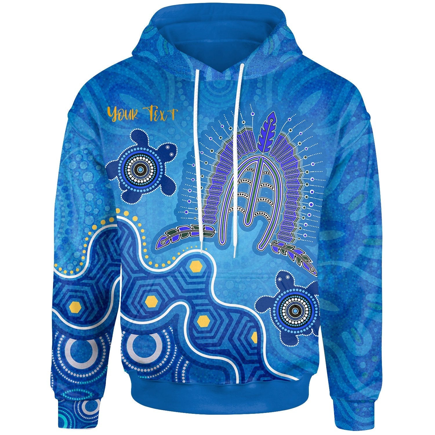 torres-strait-personalised-hoodie-dhari-and-turtle-bn25