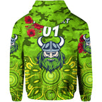 (Custom Personalised) Canberra Raiders ANZAC 2022 Hoodie/ Zip Hoodie Indigenous Vibes LT8