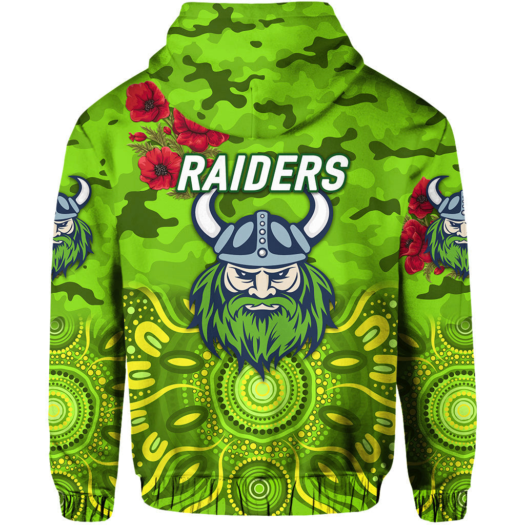Canberra Raiders ANZAC 2022 Hoodie/ Zip Hoodie Indigenous Vibes LT8