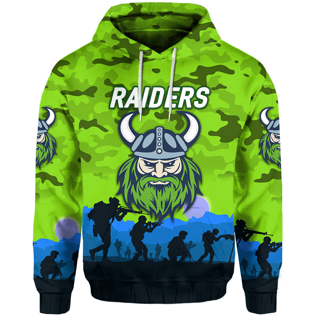 (Custom Personalised) Canberra Raiders ANZAC 2022 Hoodie/ Zip Hoodie Simple Style LT8