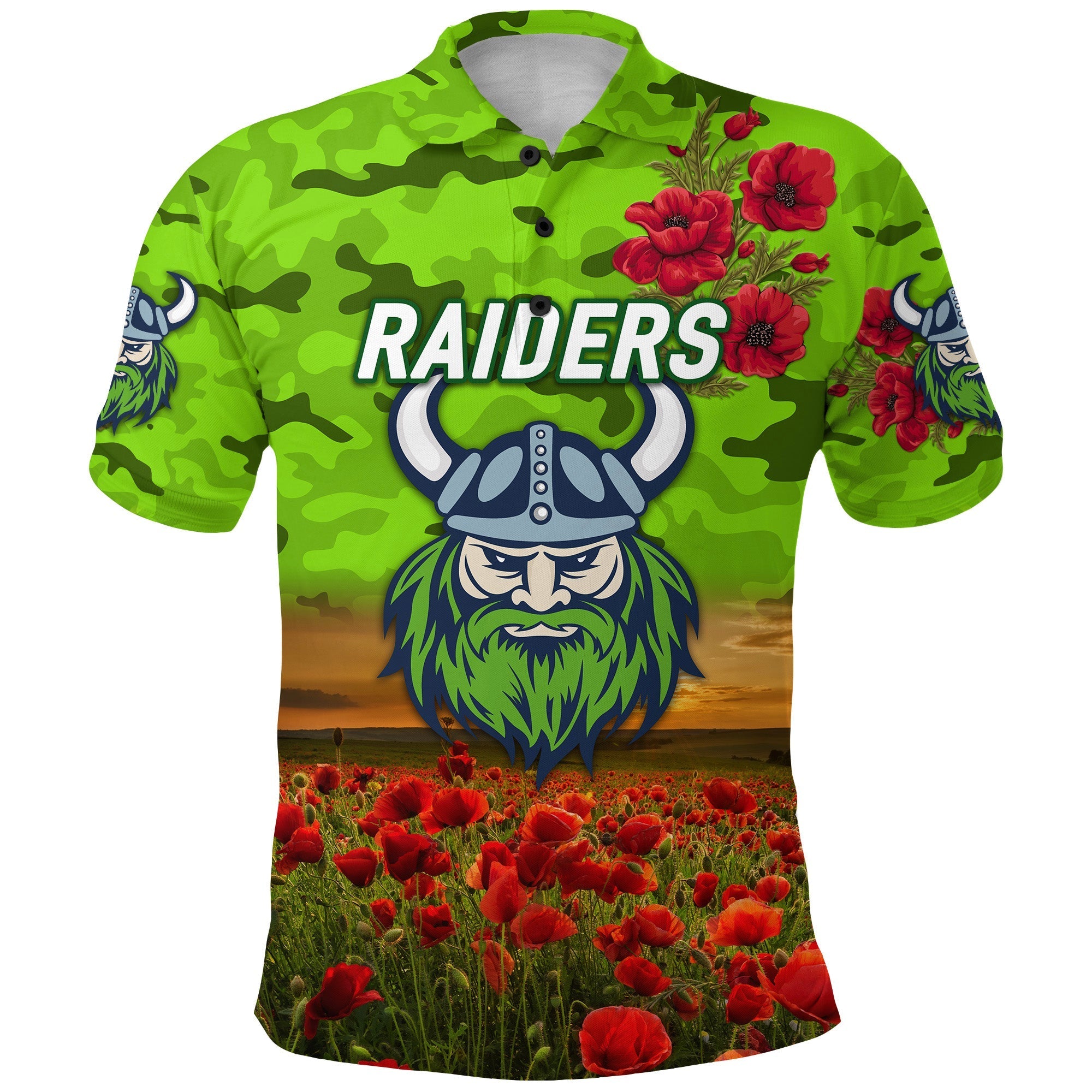 custom-personalised-canberra-raiders-anzac-2022-polo-shirt-poppy-flowers-vibes