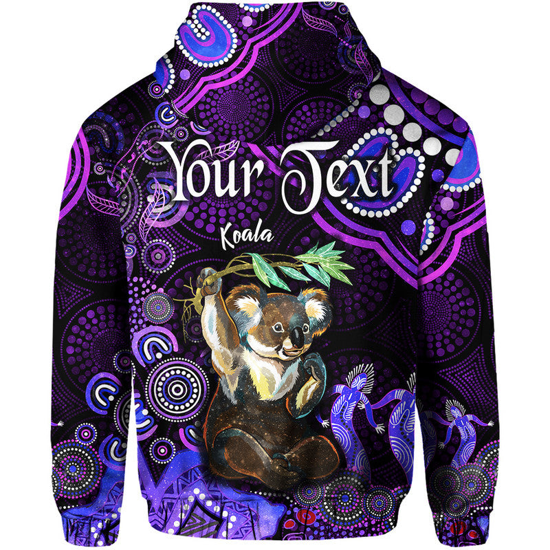 custom-personalised-australian-astrology-zip-up-and-pullover-hoodie-cancer-koala-zodiac-aboriginal-vibes-purple