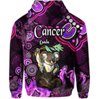 australian-astrology-zip-up-and-pullover-hoodie-cancer-koala-zodiac-aboriginal-vibes-pink
