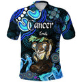custom-personalised-australian-astrology-polo-shirt-cancer-koala-zodiac-aboriginal-vibes-blue