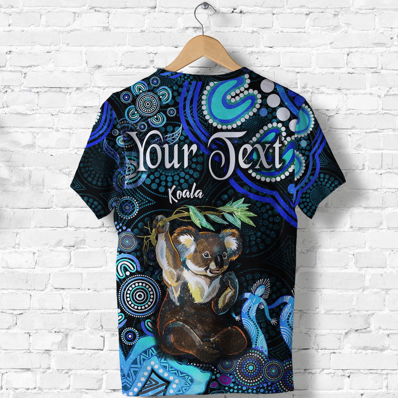 custom-personalised-australian-astrology-t-shirt-cancer-koala-zodiac-aboriginal-vibes-blue