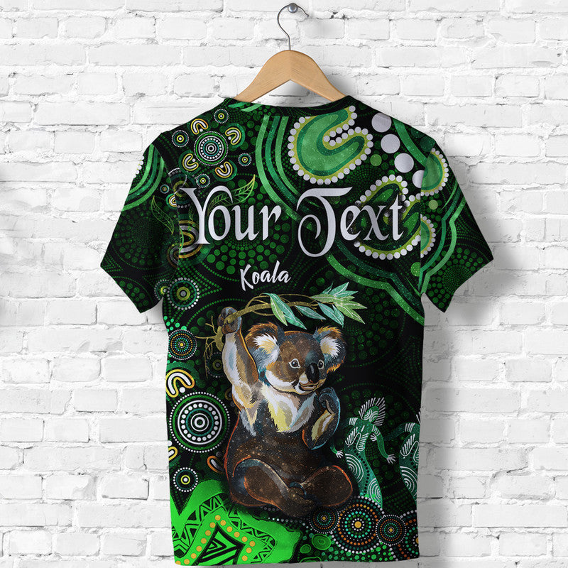 custom-personalised-australian-astrology-t-shirt-cancer-koala-zodiac-aboriginal-vibes-green