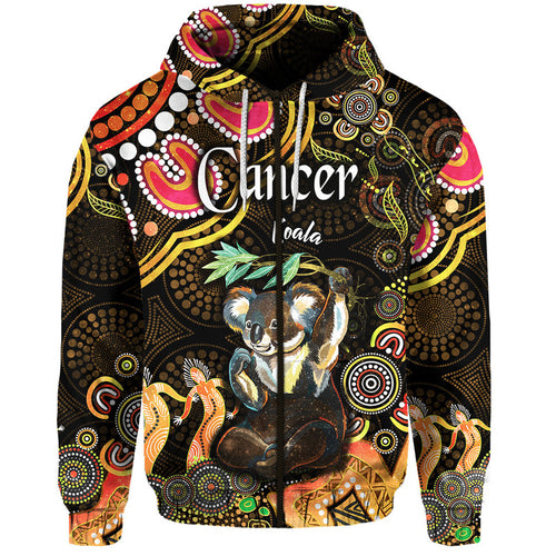 custom-personalised-australian-astrology-zip-up-and-pullover-hoodie-cancer-koala-zodiac-aboriginal-vibes-gold