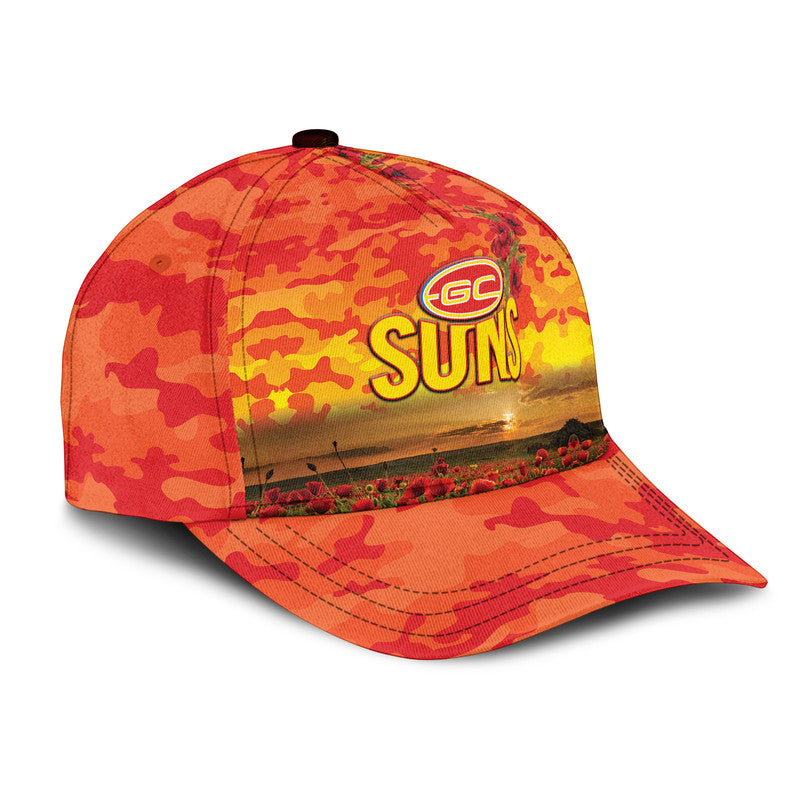 custom-personalised-gold-coast-suns-anzac-afl-classic-cap-poppy-vibes