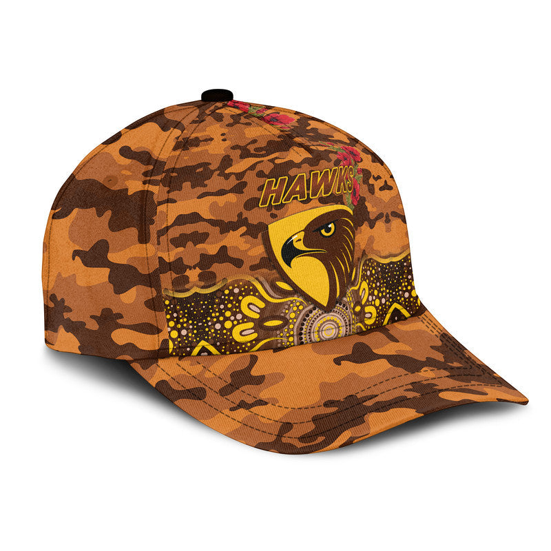 custom-personalised-hawthorn-hawks-anzac-afl-classic-cap-indigenous-vibes