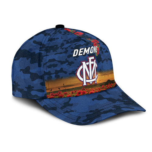 custom-personalised-melbourne-demons-anzac-afl-classic-cap-poppy-vibes