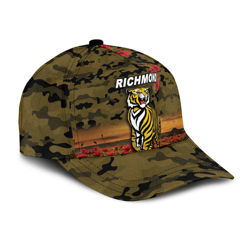 custom-personalised-richmond-tigers-anzac-afl-classic-cap-poppy-vibes-black