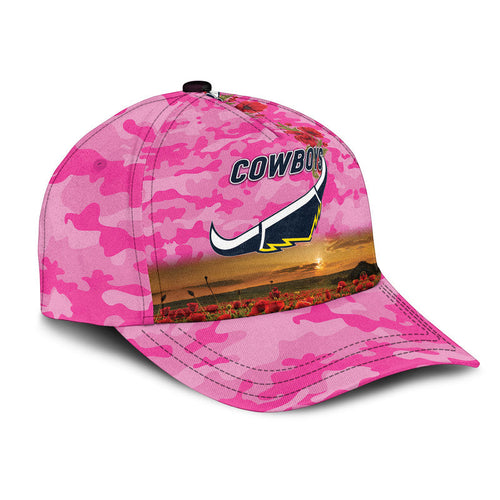 custom-personalised-north-queensland-cowboys-anzac-2022-nrl-classic-cap-poppy-flowers-vibes-pink