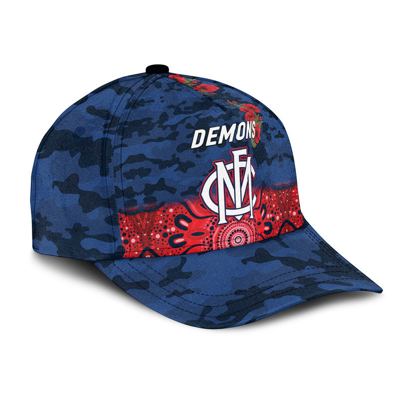 custom-personalised-melbourne-demons-anzac-afl-classic-cap-indigenous-vibes