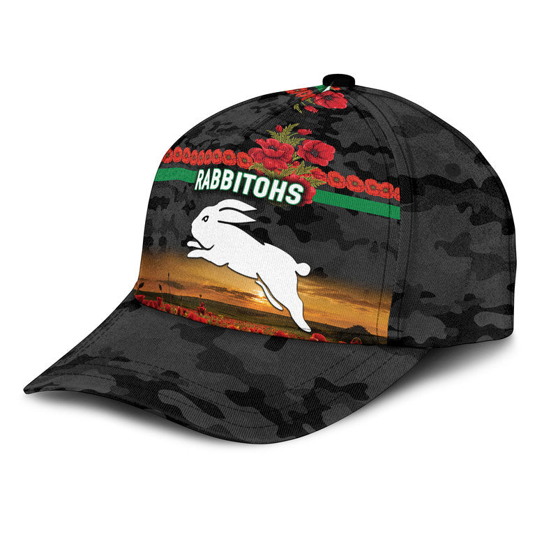 custom-personalised-south-sydney-rabbitohs-anzac-2022-nrl-classic-cap-poppy-flowers-vibes-black