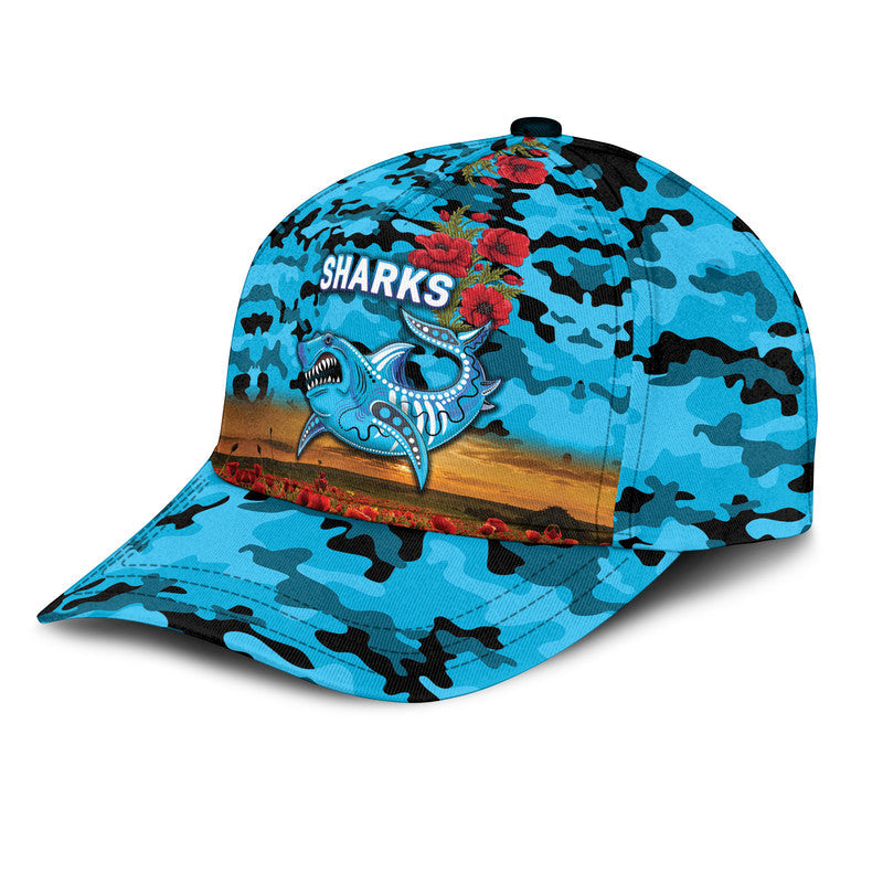 cronulla-sutherland-sharks-anzac-2022-nrl-classic-cap-poppy-flowers-vibes