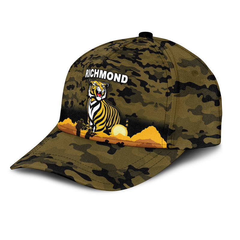 custom-personalised-richmond-tigers-anzac-afl-classic-cap-simple-style-black