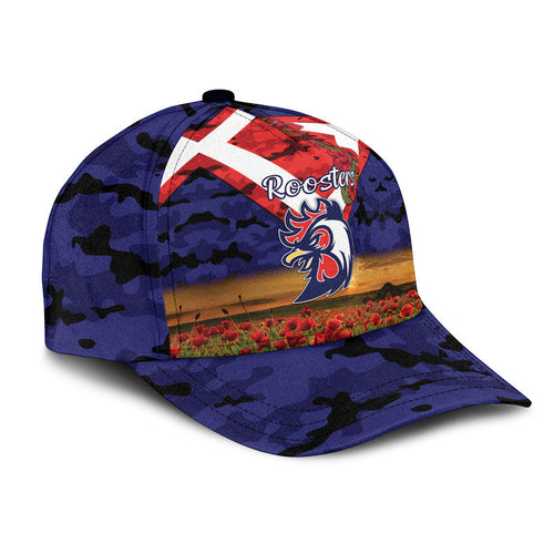 custom-personalised-sydney-roosters-anzac-2022-nrl-classic-cap-poppy-flowers-vibes-blue