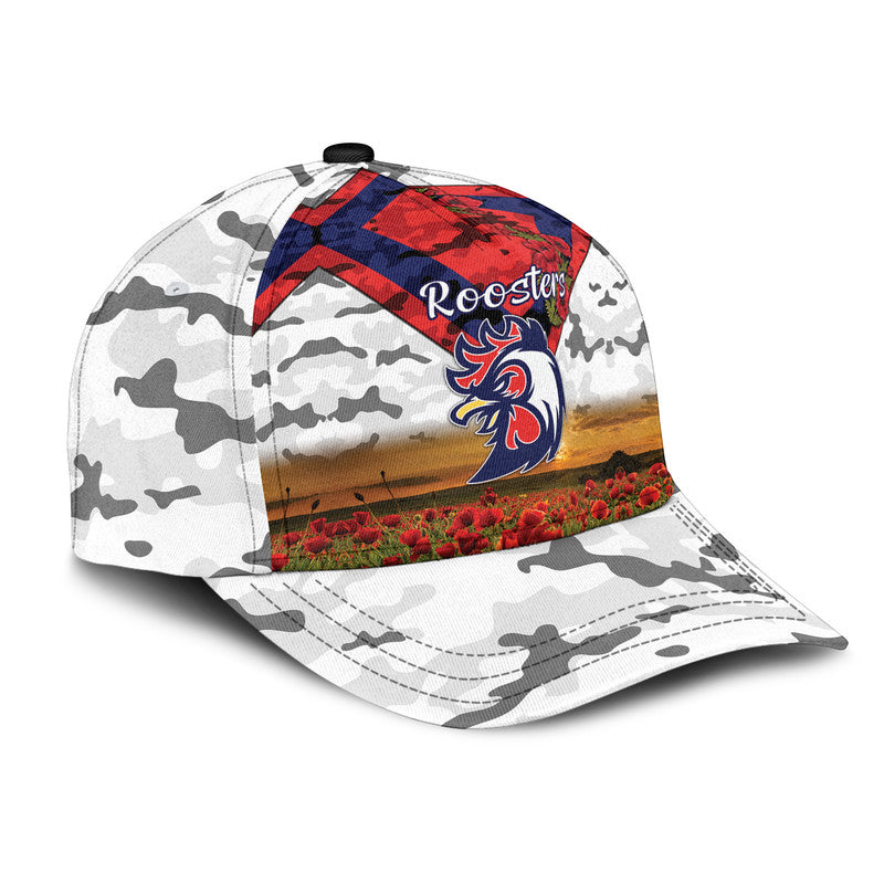 custom-personalised-sydney-roosters-anzac-2022-nrl-classic-cap-poppy-flowers-vibes-white