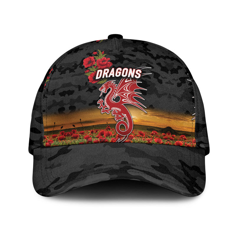 custom-personalised-st-george-illawarra-dragons-anzac-2022-nrl-classic-cap-poppy-flowers-vibes-black