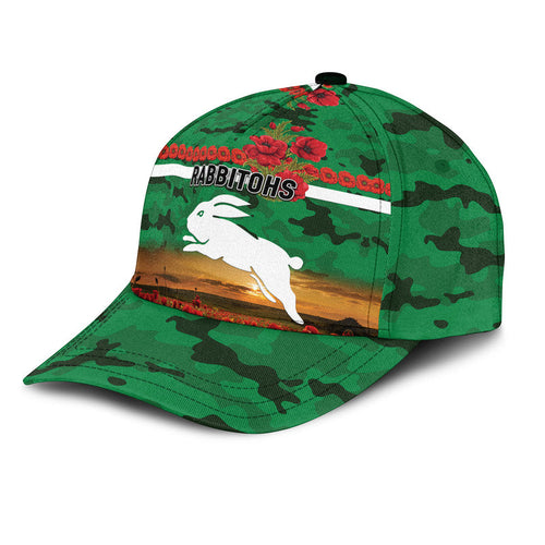 custom-personalised-south-sydney-rabbitohs-anzac-2022-nrl-classic-cap-poppy-flowers-vibes-green