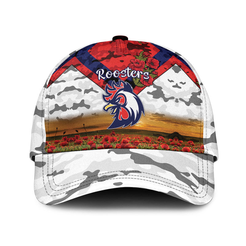 custom-personalised-sydney-roosters-anzac-2022-nrl-classic-cap-poppy-flowers-vibes-white