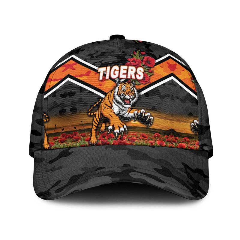 custom-personalised-wests-tigers-anzac-2022-nrl-classic-cap-poppy-flowers-vibes