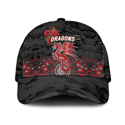 custom-personalised-st-george-illawarra-dragons-anzac-2022-nrl-classic-cap-indigenous-vibes-black
